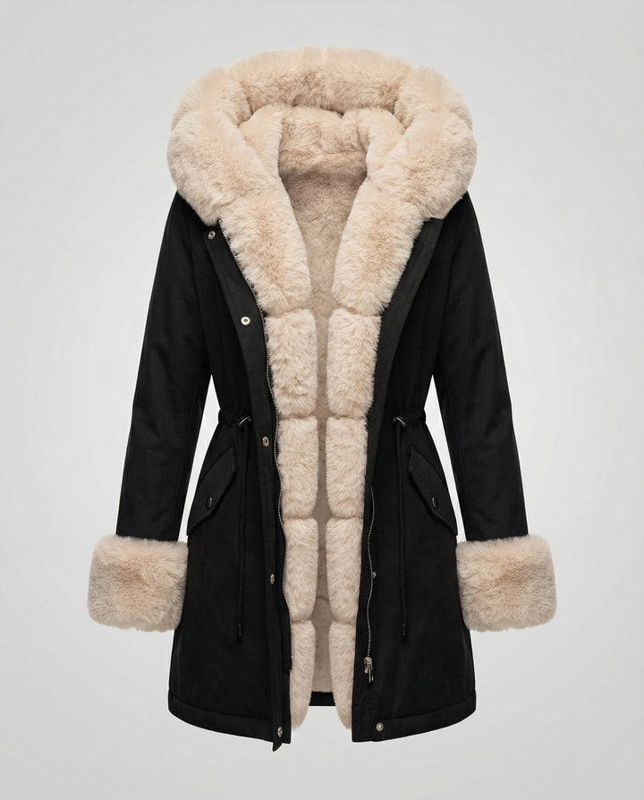 Elegante Damen Kunstpelzjacke