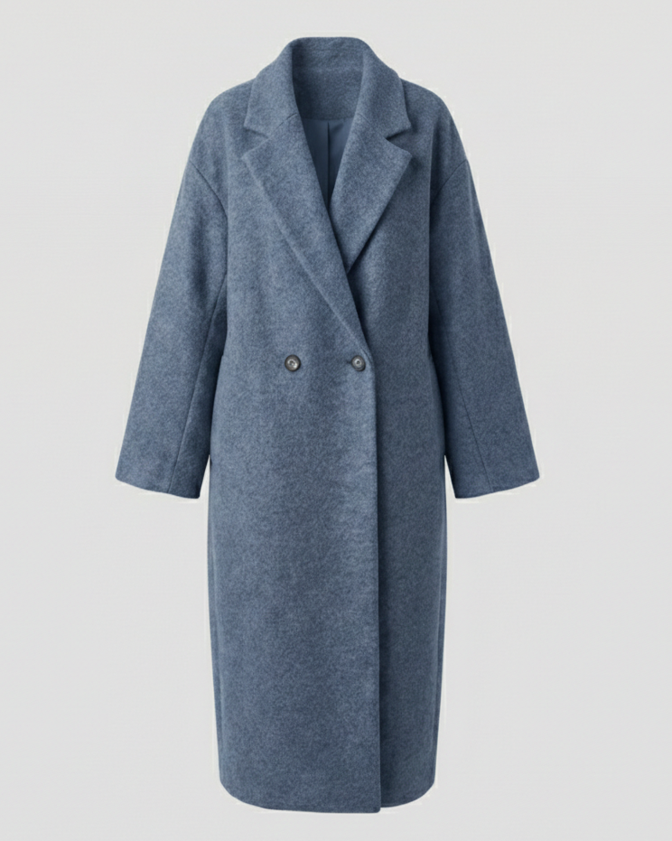 Damen Oversized Wollmantel
