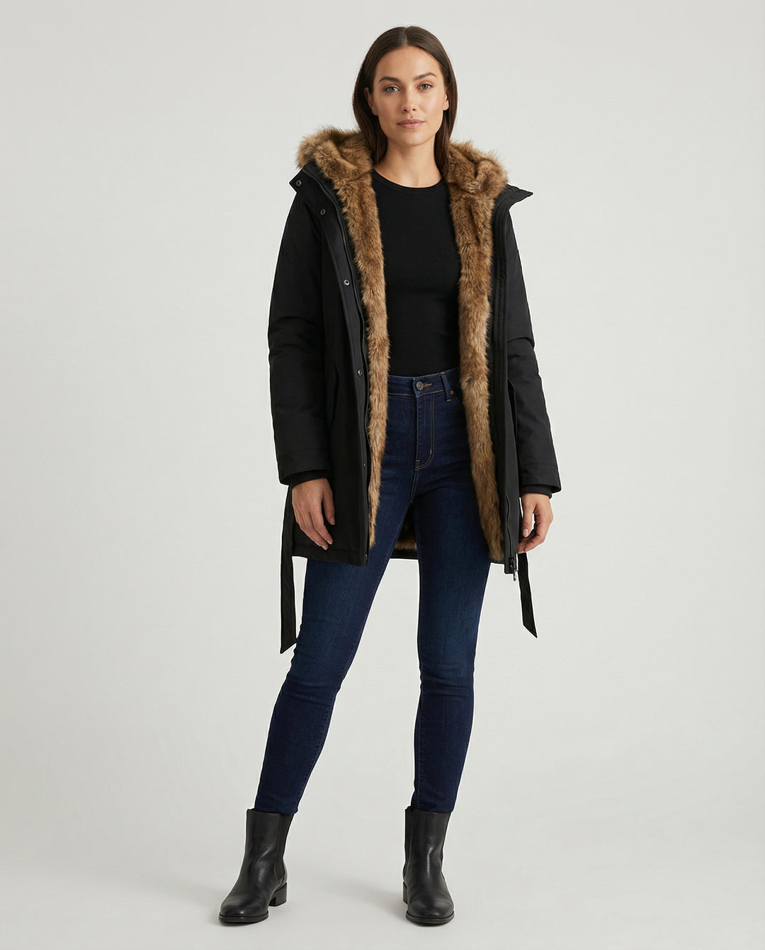 Warme Bont Winterjacke Damen