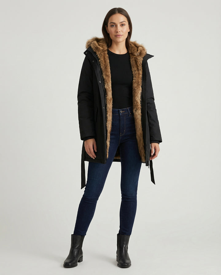 Warme Bont Winterjacke Damen