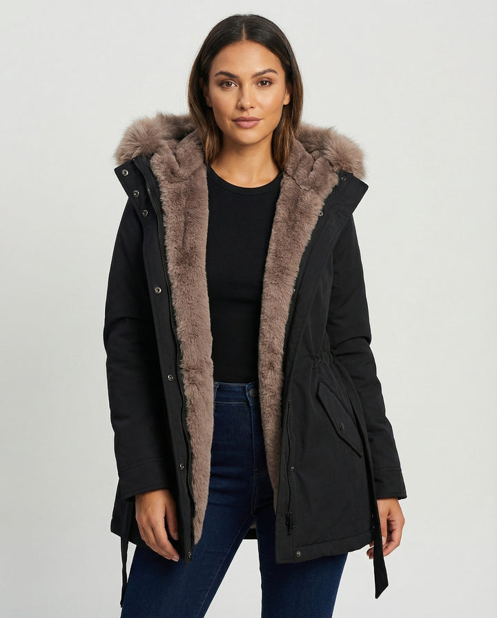 Warme Bont Winterjacke Damen