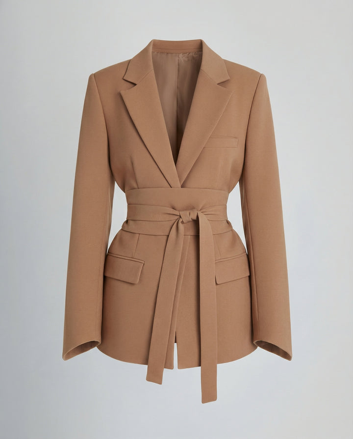 Taillierter Gürtel Blazer Damen