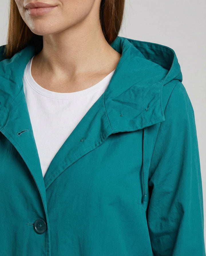 Bequemer Regen Trenchcoat Damen Kapuze