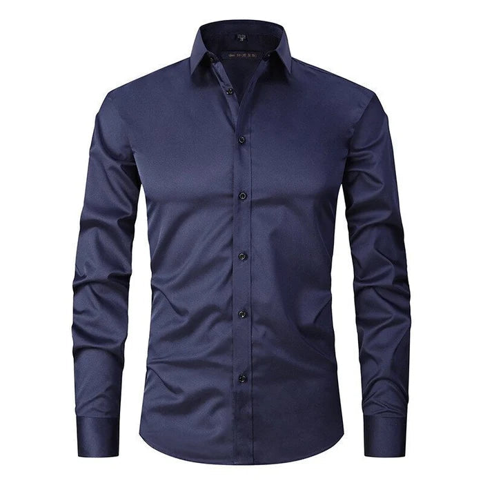 Bügelfreies Stretch Hemd Herren Slim Fit
