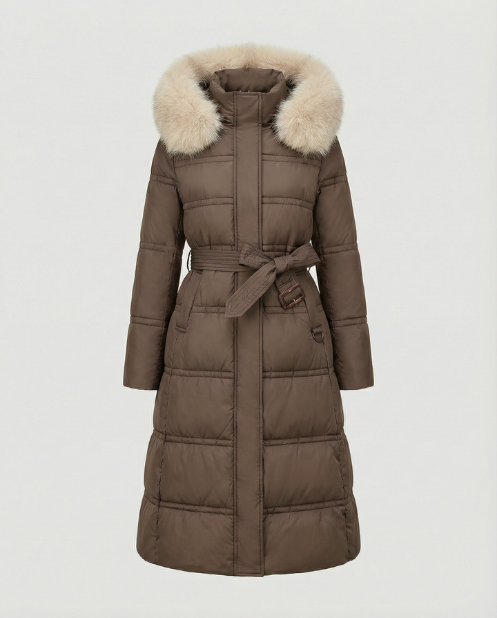 Langer Steppmantel Damen Winter