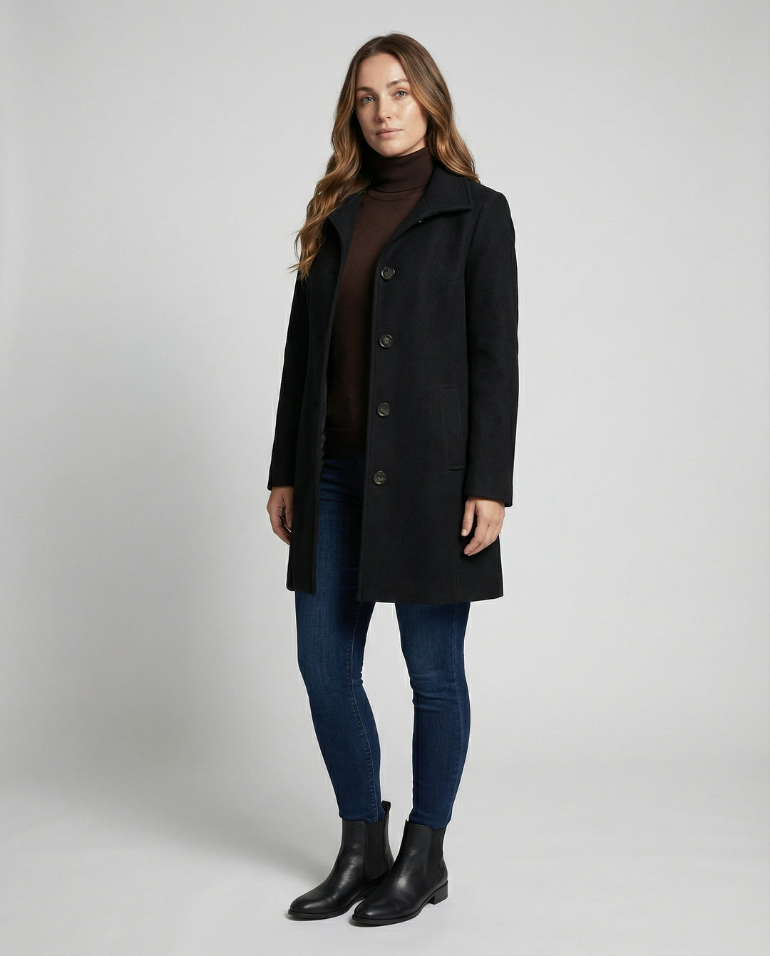 Eleganter Einreihmantel Damen