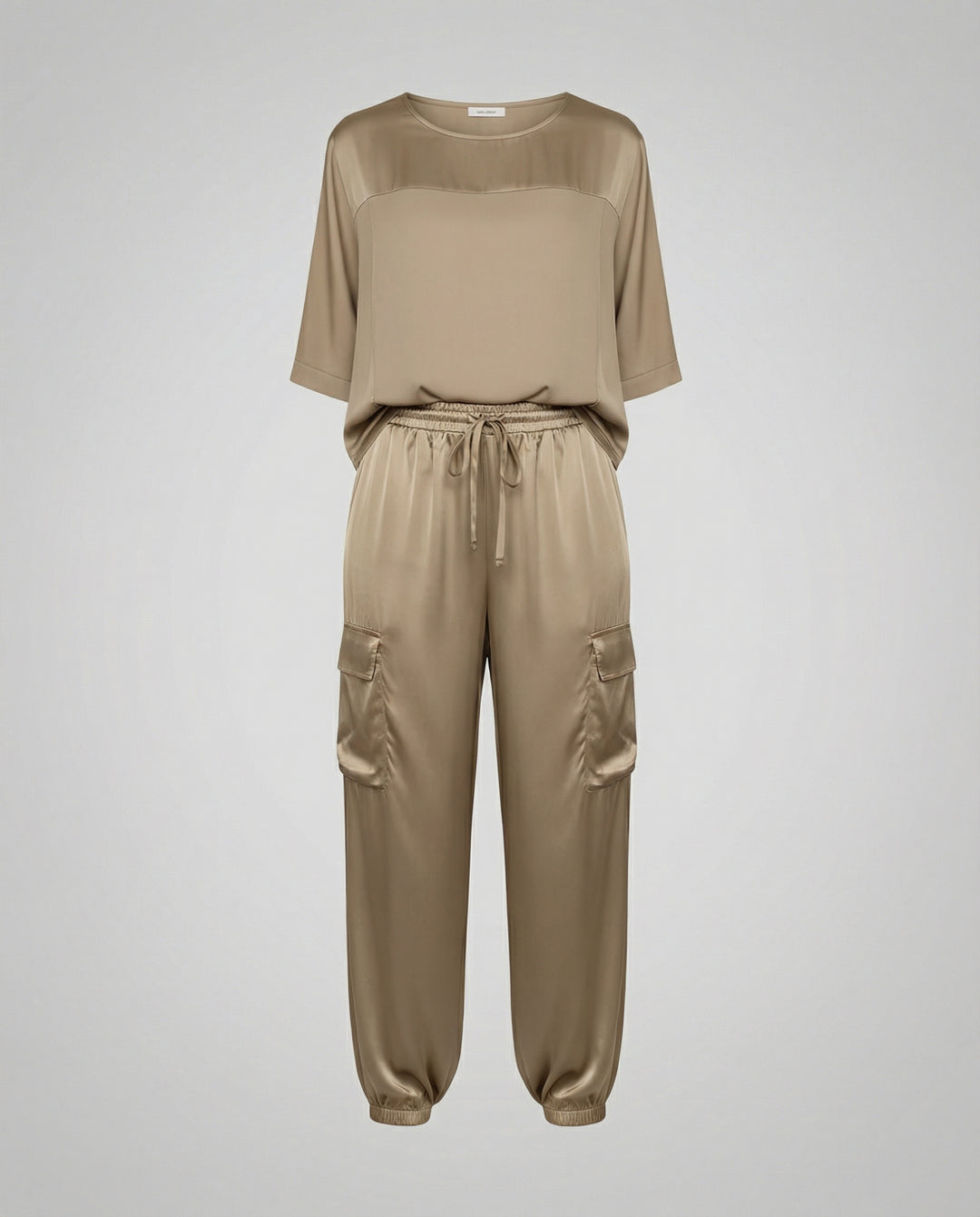 Eleganter Satin Zweiteiler Damen