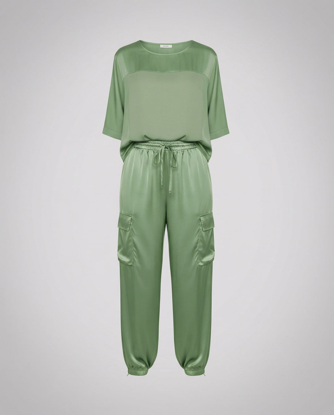 Eleganter Satin Zweiteiler Damen