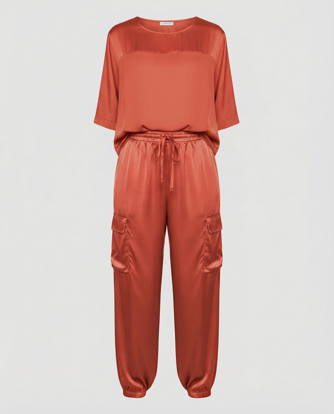 Eleganter Satin Zweiteiler Damen