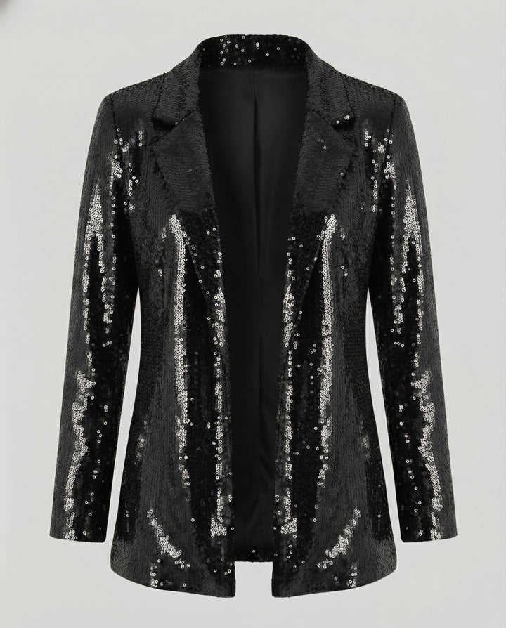 Glamouröser Pailletten Revers Blazer