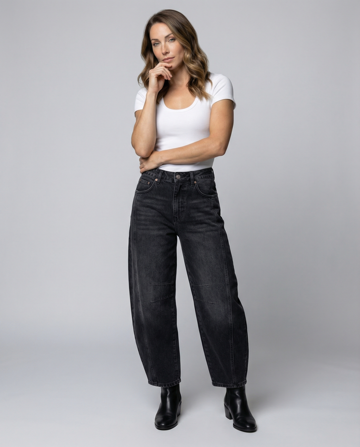 Trendige Barrel Jeans Damen