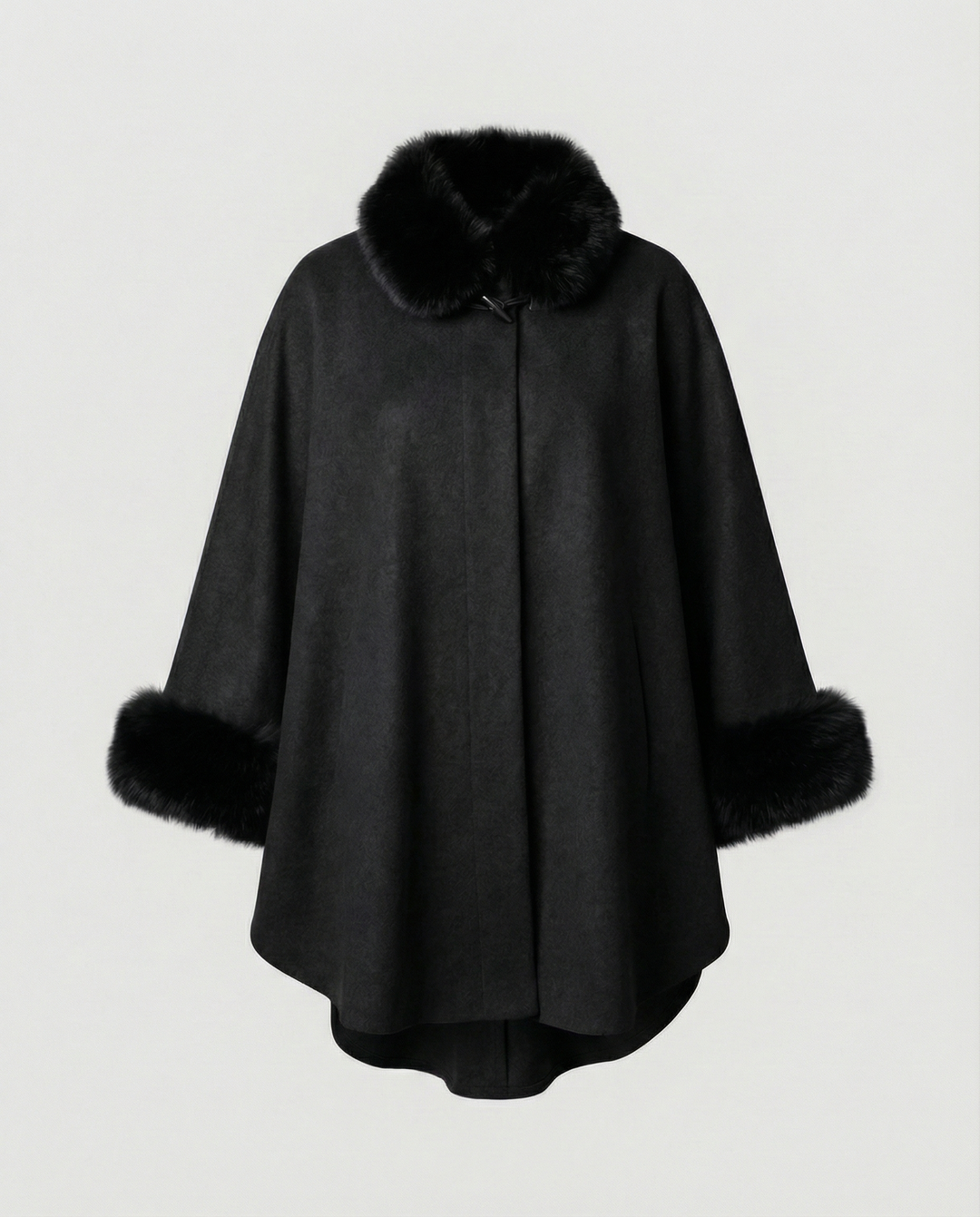 Damen Capejacke Kunstpelz
