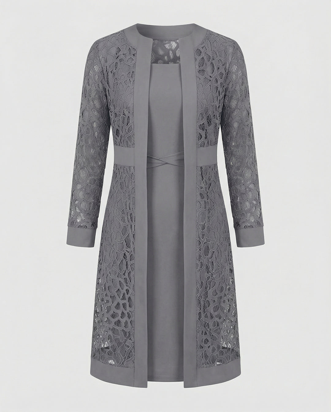 Elegantes Spitzen Cardigan Kleid