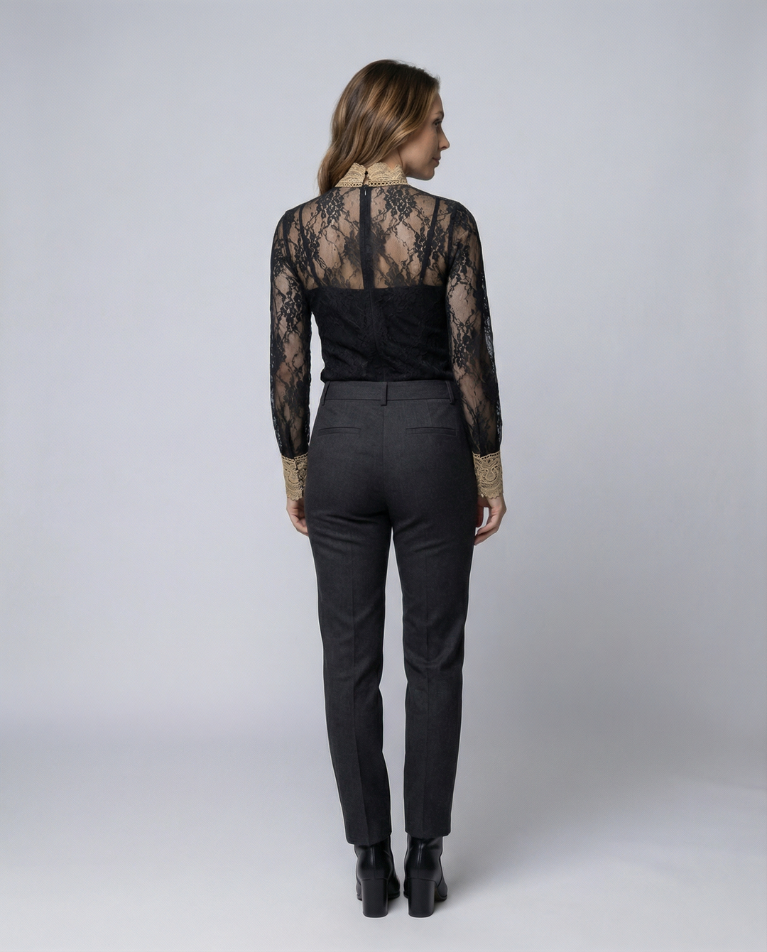 Gestickte Damen Spitzenbluse