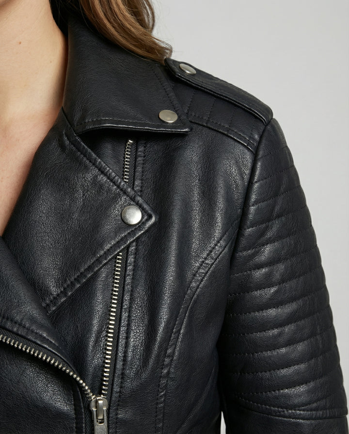 Elegante Kunstlederjacke Damen
