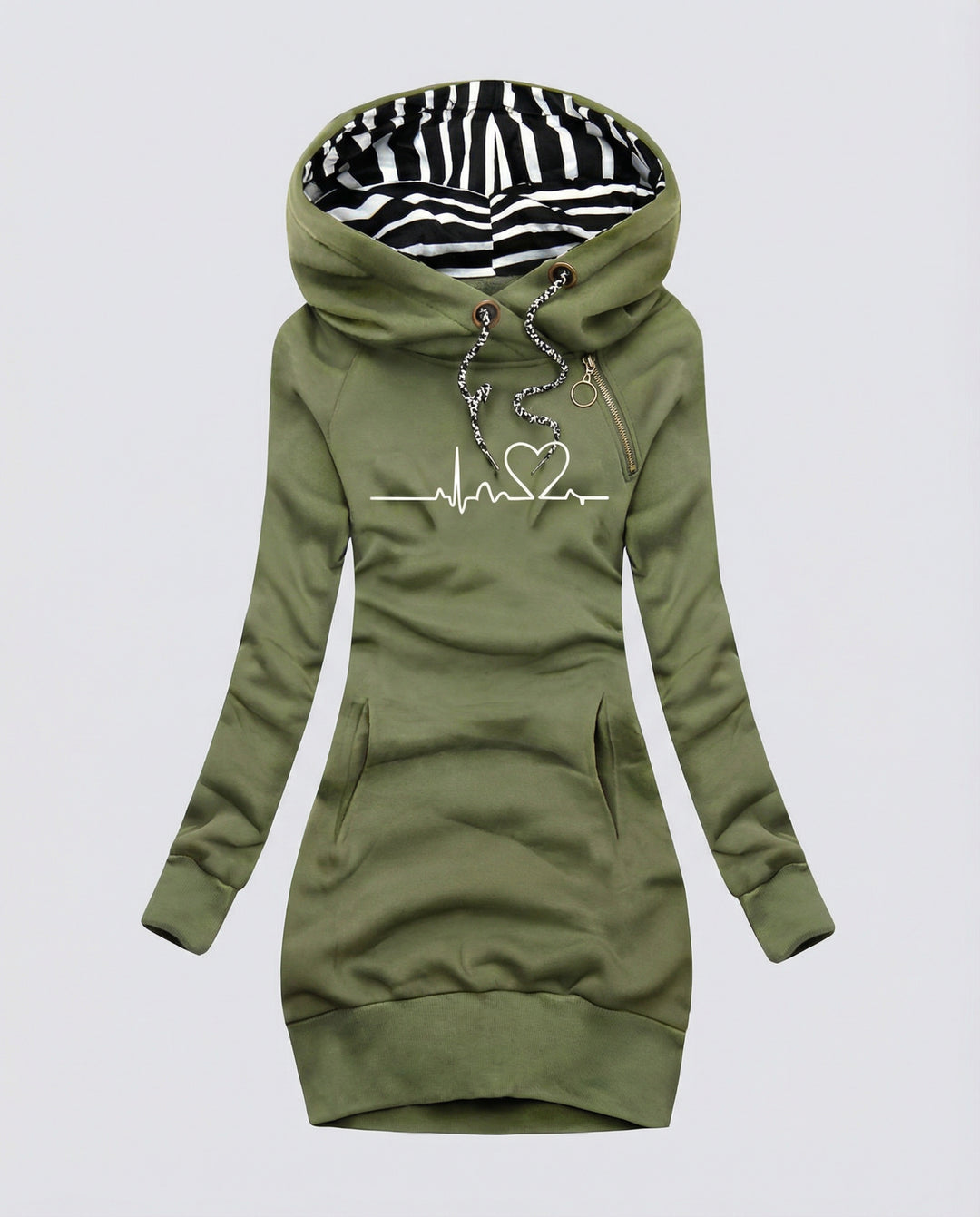 Heartbeat Lässiger Kapuzenpullover Damen