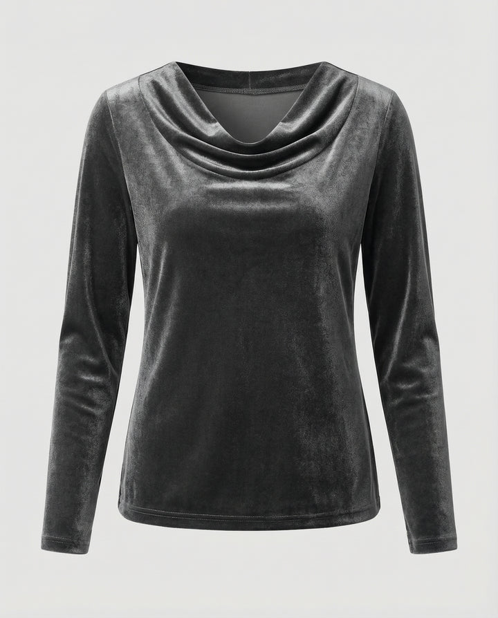 Elegantes Samtshirt Damen Lässig