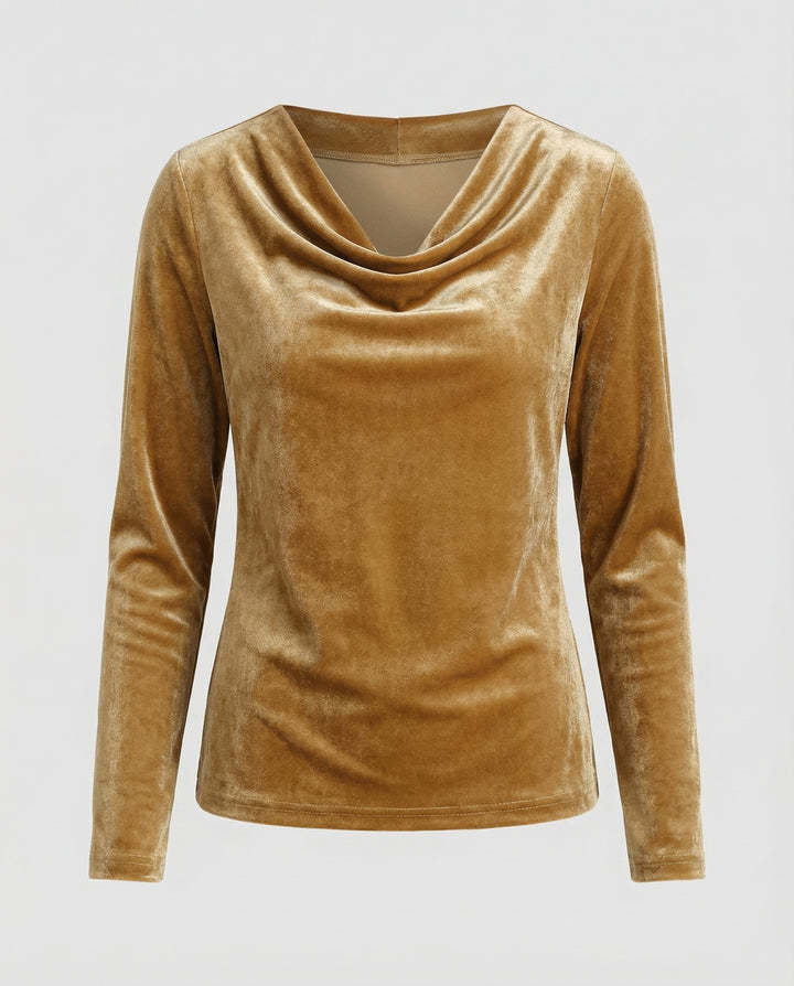 Elegantes Samtshirt Damen Lässig