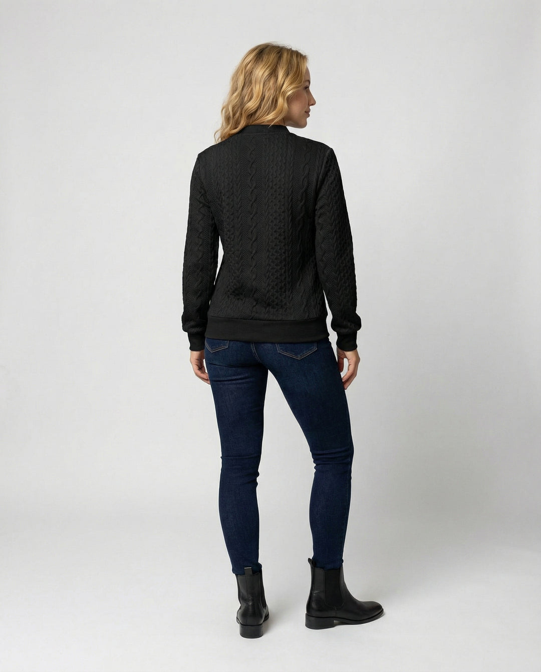 Strukturstrick Casual Pullover Damen