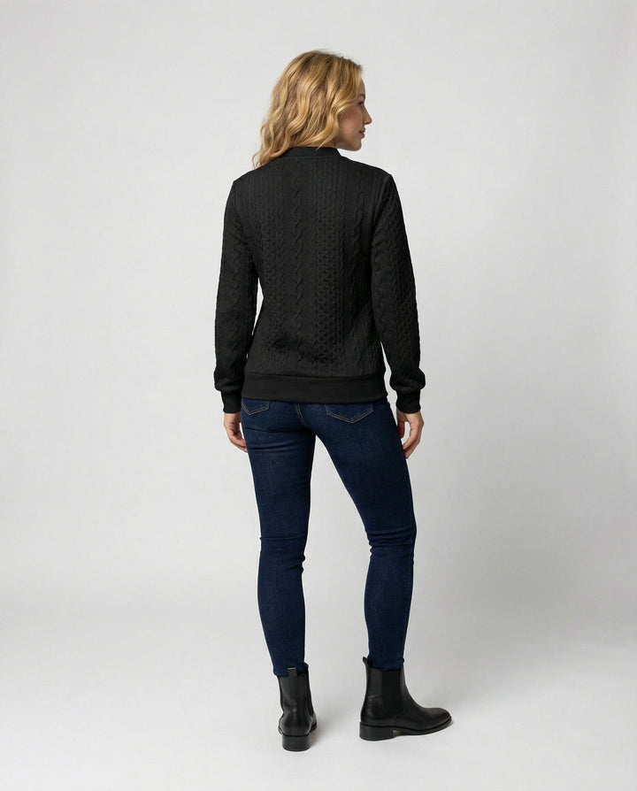 Strukturstrick Casual Pullover Damen