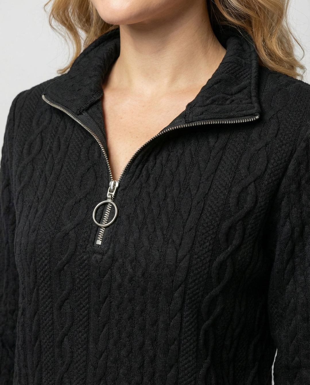 Strukturstrick Casual Pullover Damen