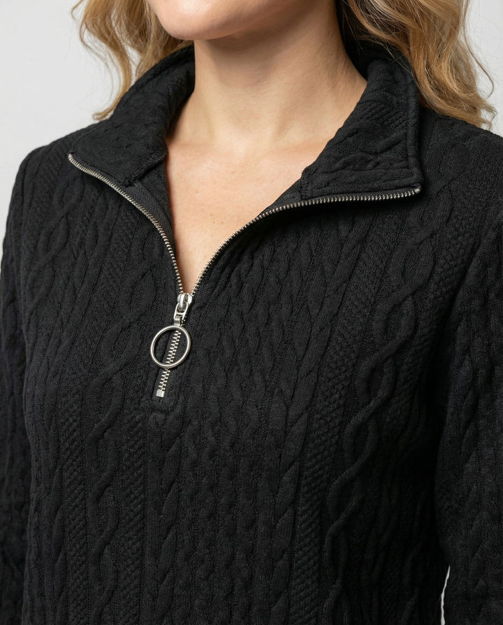 Strukturstrick Casual Pullover Damen