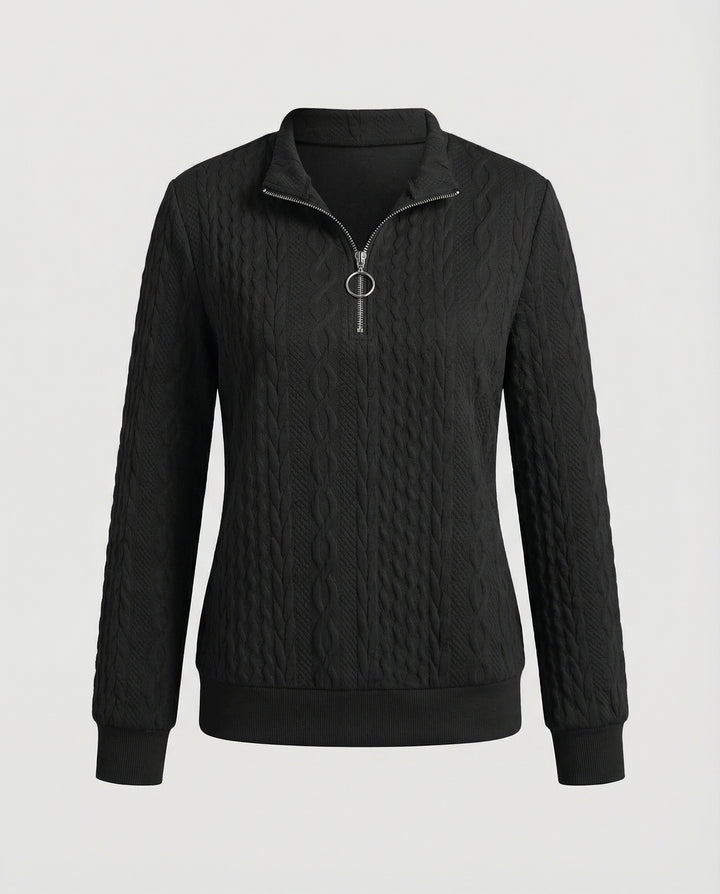 Strukturstrick Casual Pullover Damen