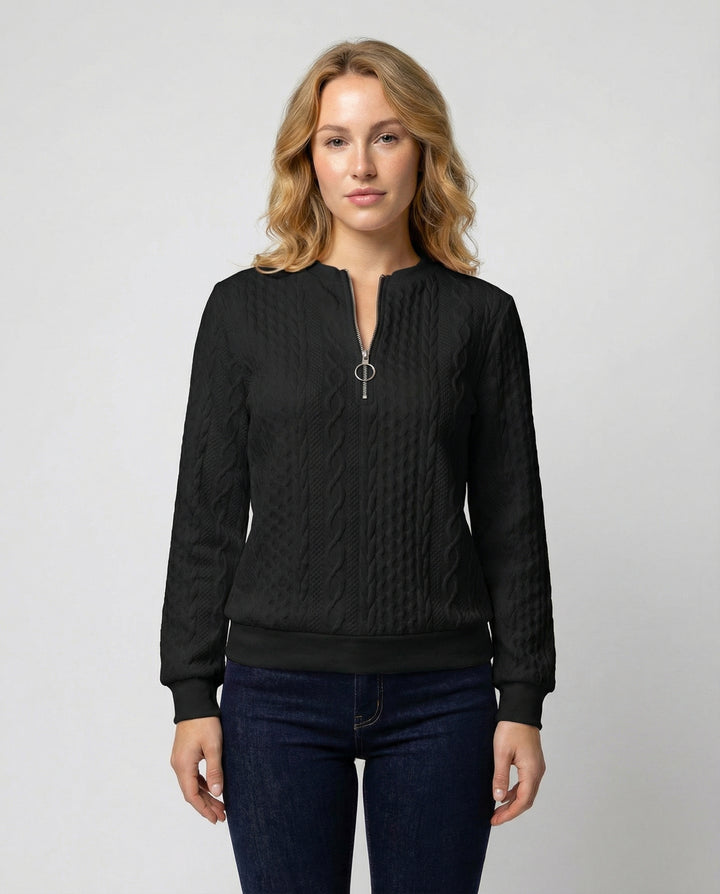 Strukturstrick Casual Pullover Damen