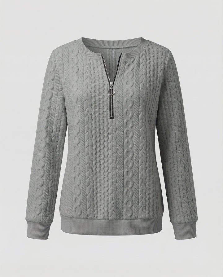 Strukturstrick Casual Pullover Damen