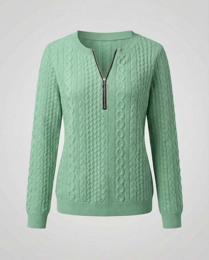 Strukturstrick Casual Pullover Damen
