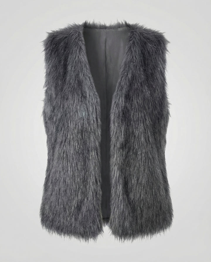 Faux Fur Weste Damen