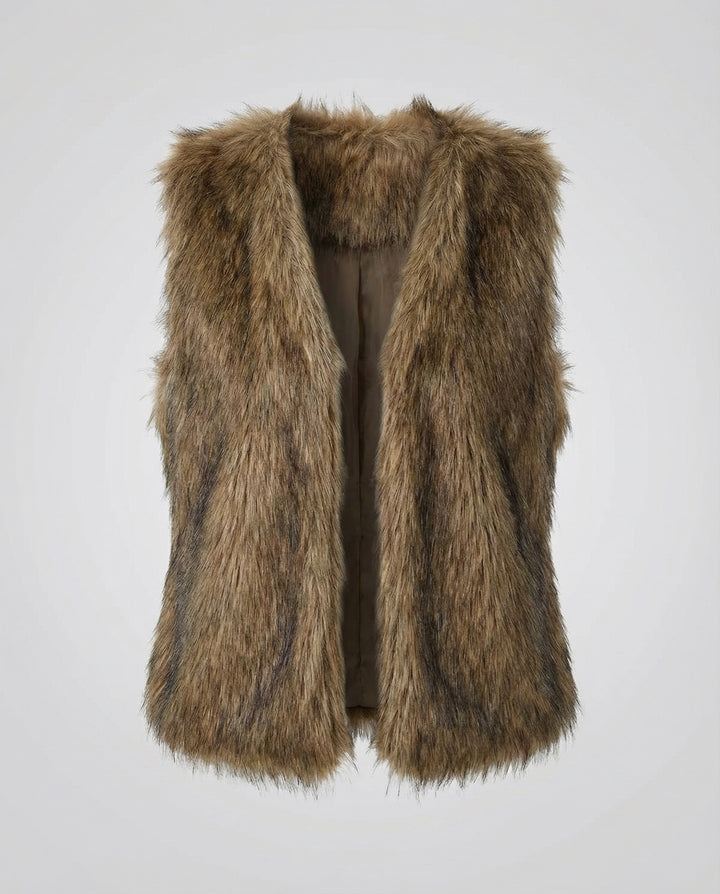 Faux Fur Weste Damen