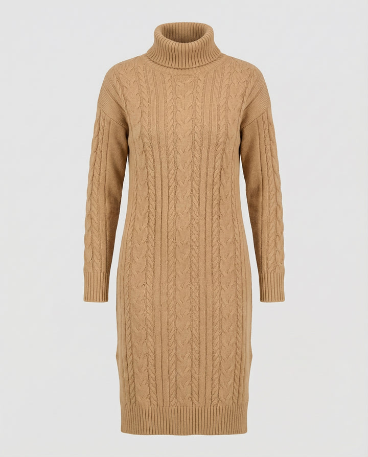 Elegantes Warmes Strickkleid Winter