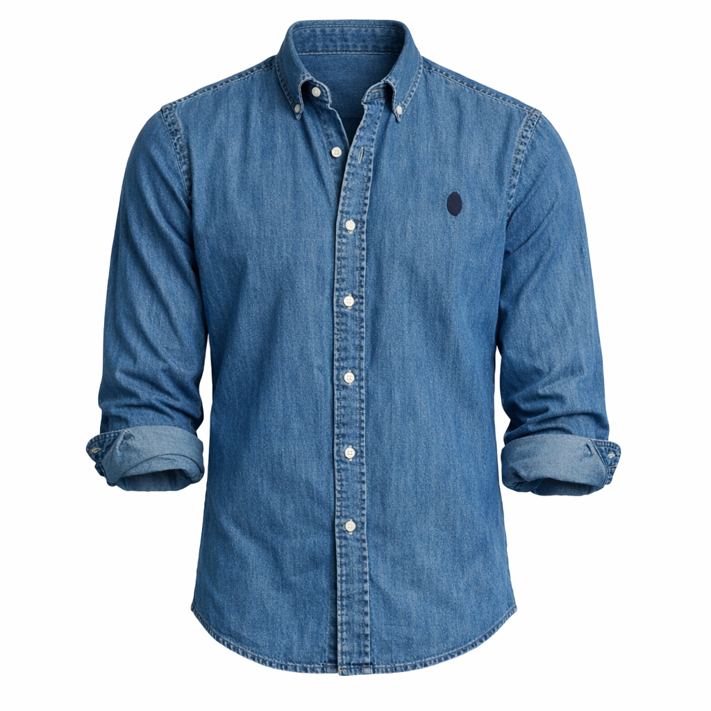 Herren Chambrayhemd Kentkragen modern