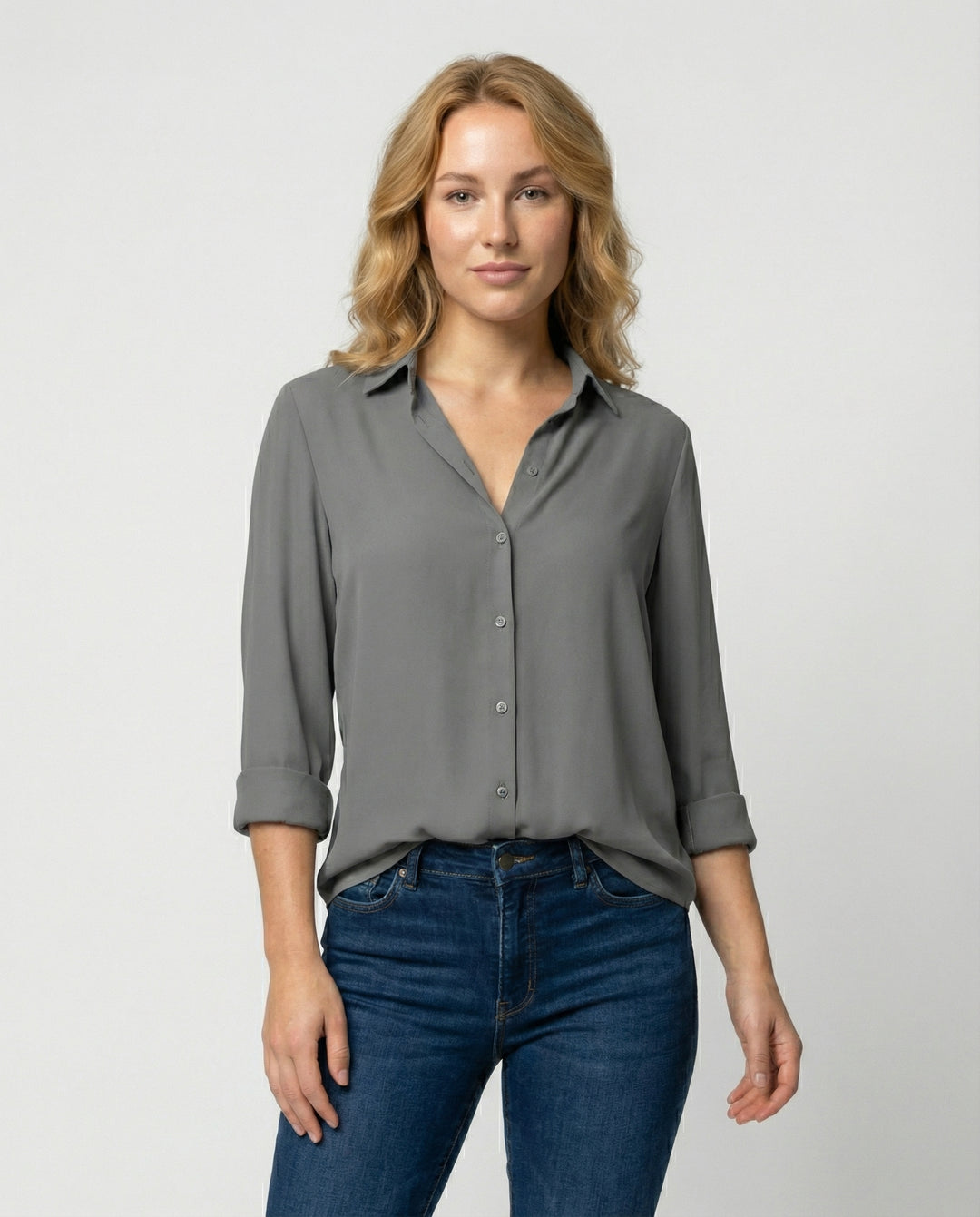 Elegante Damenbluse Langarm