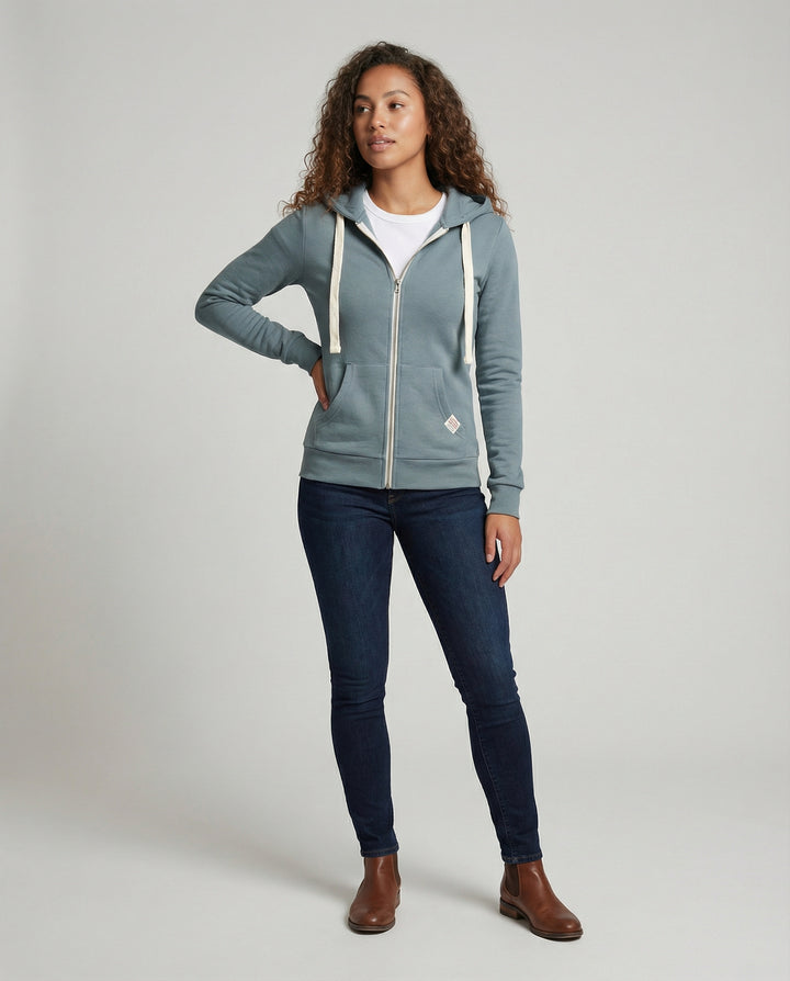 Fleece Damen Hoodie Zip