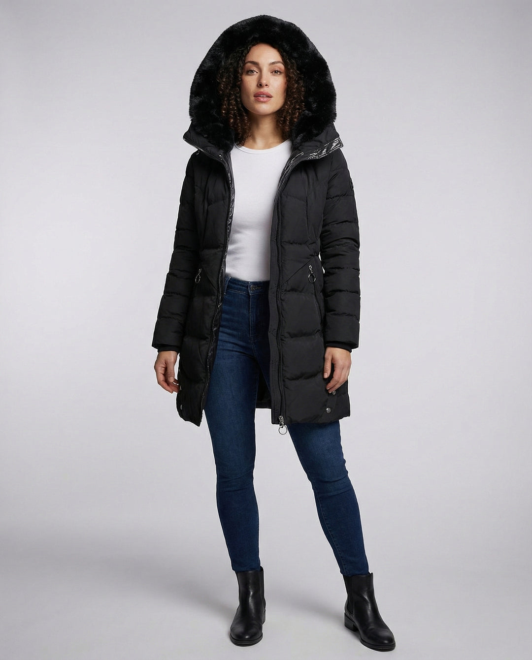 Warmer Wintersteppmantel Damen