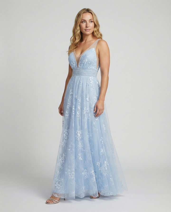 Elegantes Damen Meshkleid Party