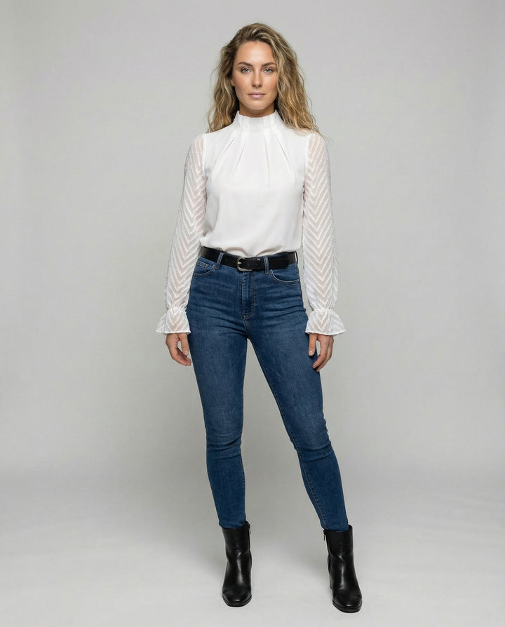 Elegantes Langarm Oberteil Damen