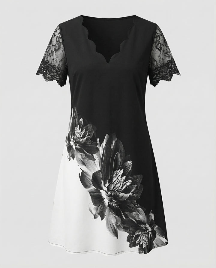 Elegantes Detail Kleid Damen
