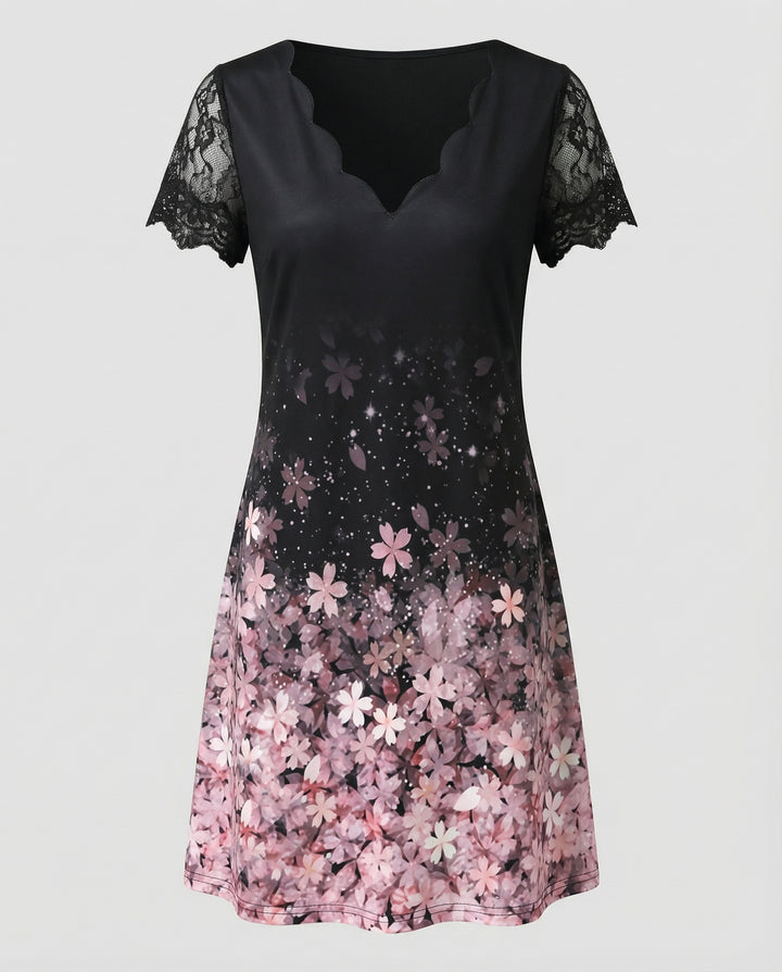 Elegantes Detail Kleid Damen