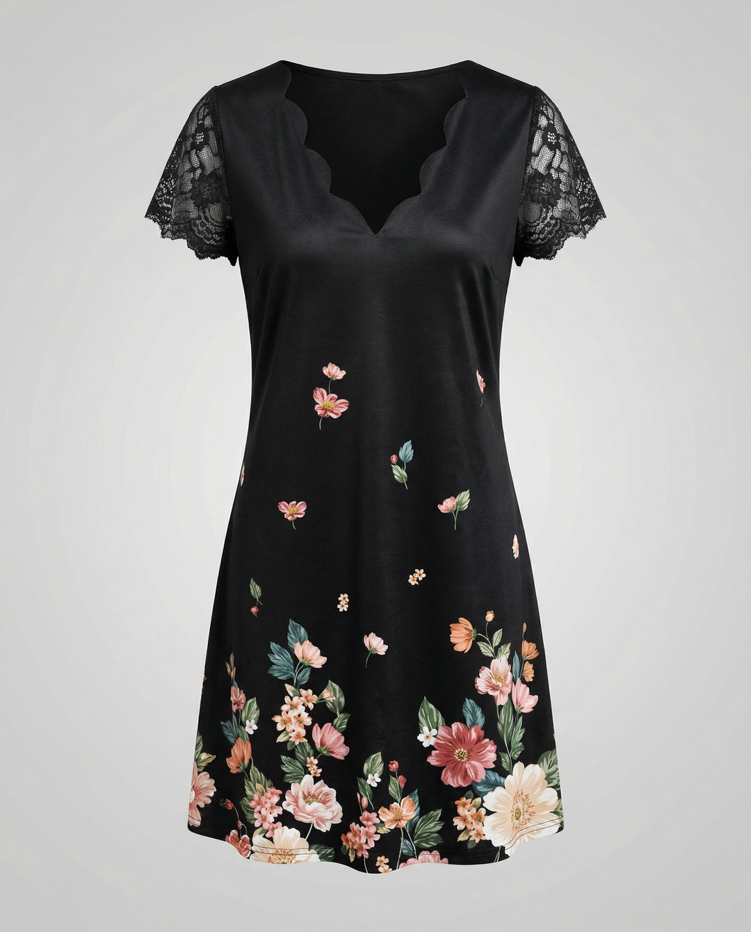 Elegantes Detail Kleid Damen