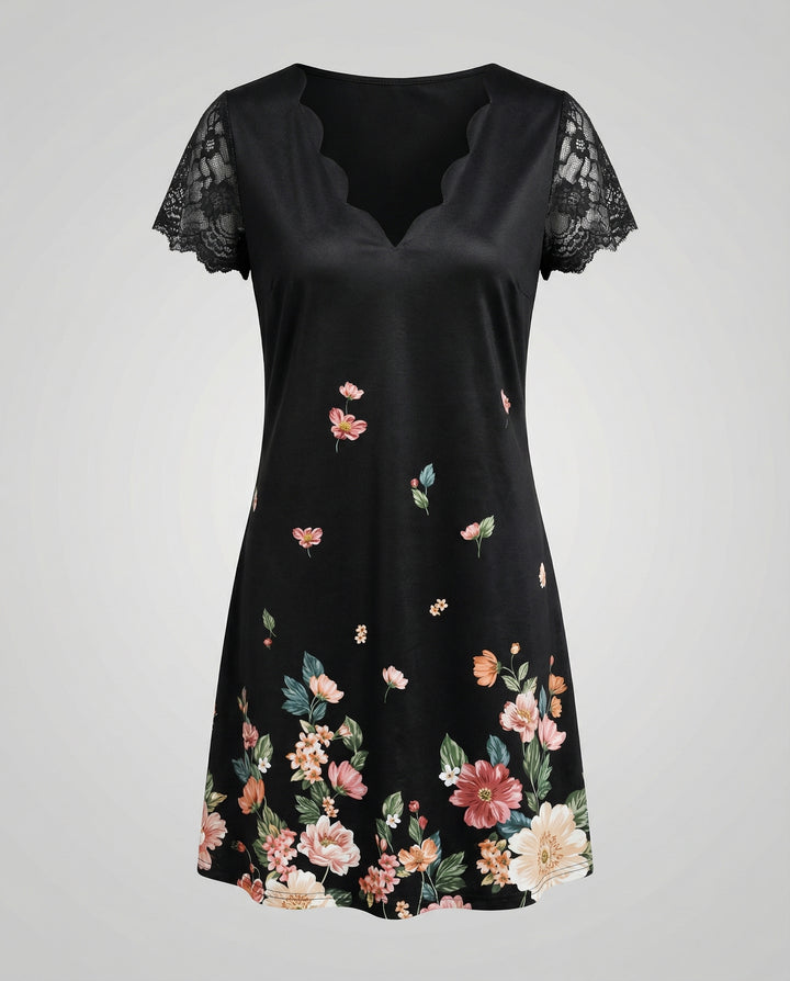 Elegantes Detail Kleid Damen