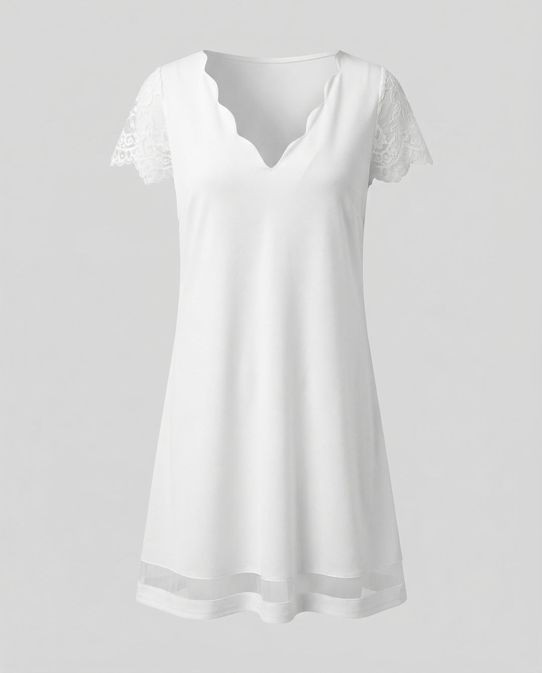 Elegantes Detail Kleid Damen
