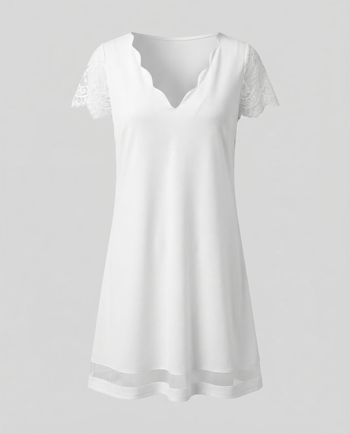 Elegantes Detail Kleid Damen