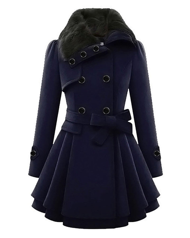 Eleganter Damen Wollmix Trenchcoat