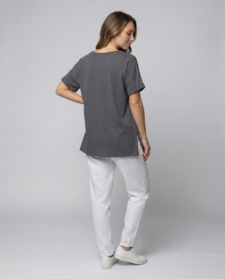 Klassisches Damen Rundhals Shirt