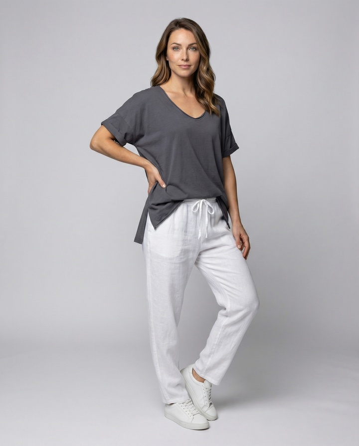 Klassisches Damen Rundhals Shirt