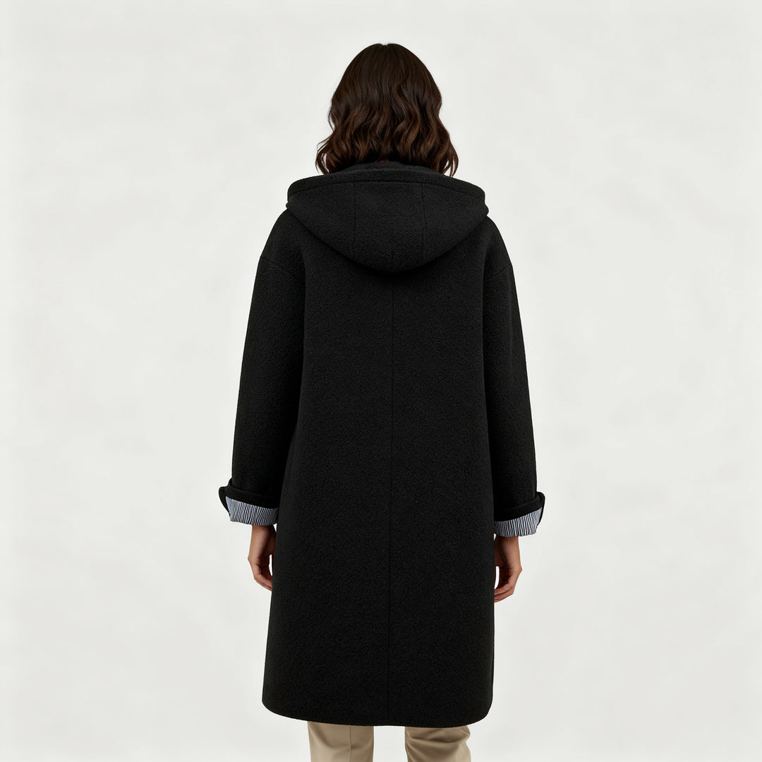 Eleganter Wintermantel Damen Komfort Langer Mantel Fleece