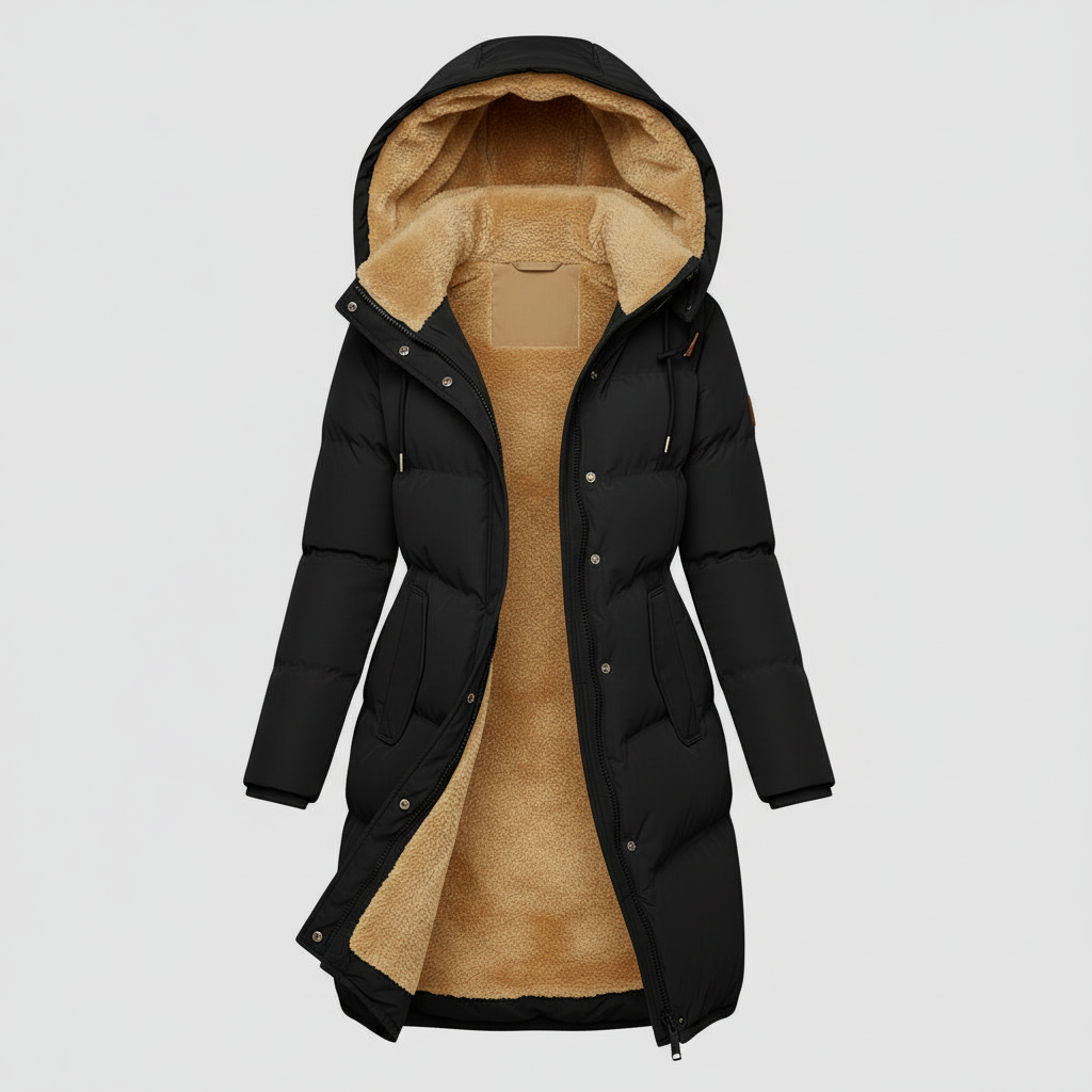 Luxuriöse Isolierte Jacke Damen Komfort Warme Jacke Baumwolle